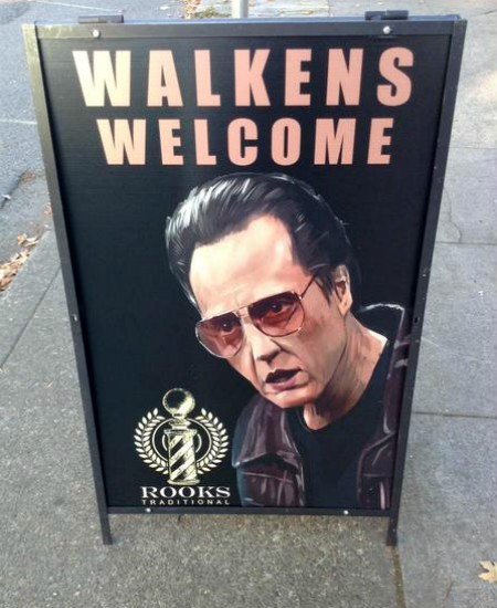 Walkens Welcome Funny Barber Shop Sidewalk Sign