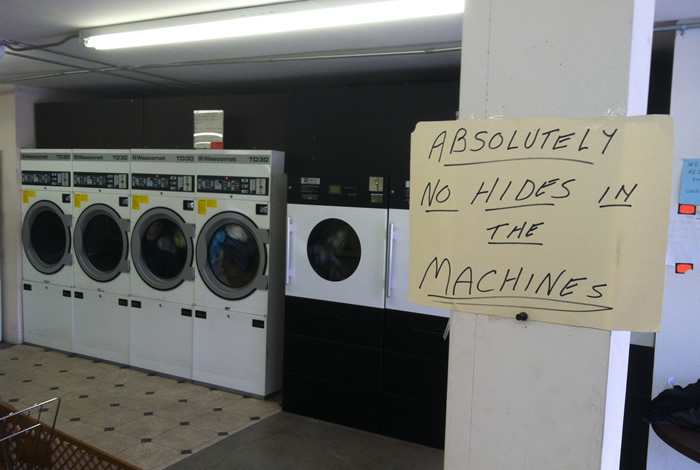 Funny Laundromat Sign